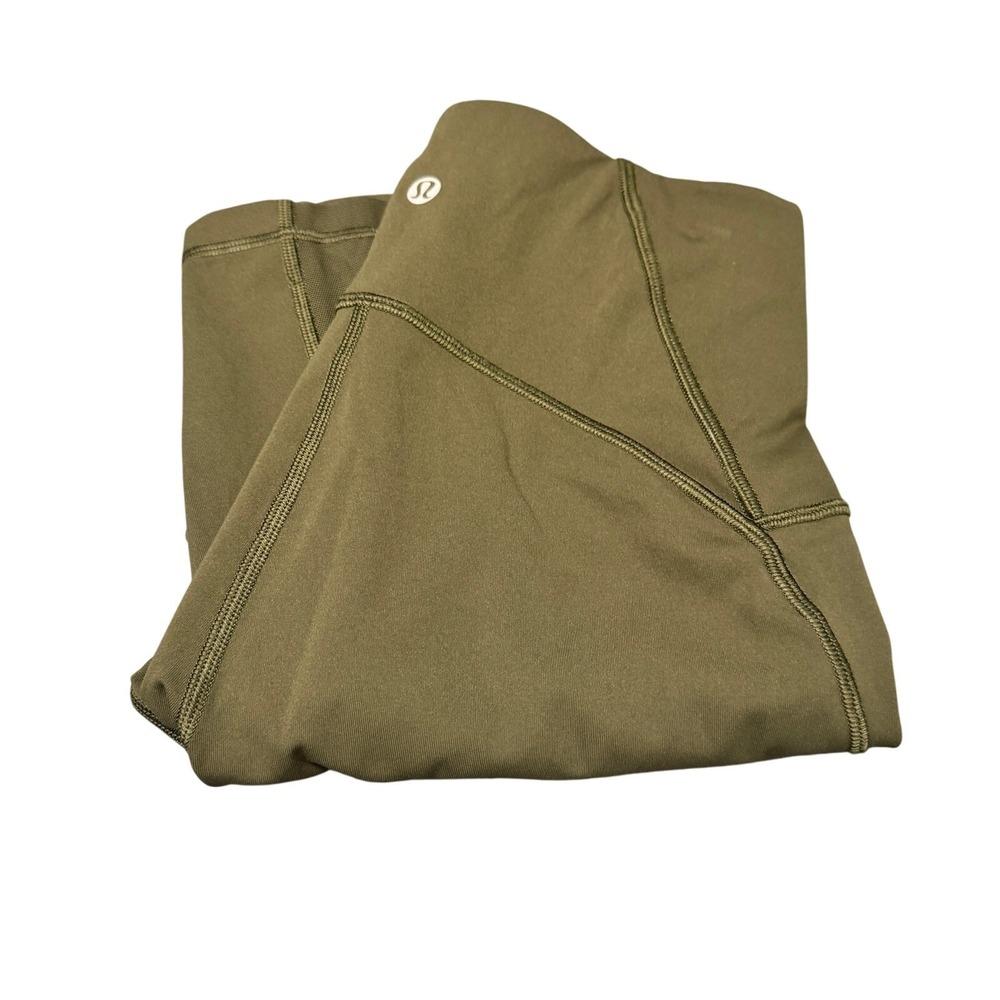 Lululemon Leggings Womens 6 Olive Green Train Times 7/8 Pants 26" Inseam Crop